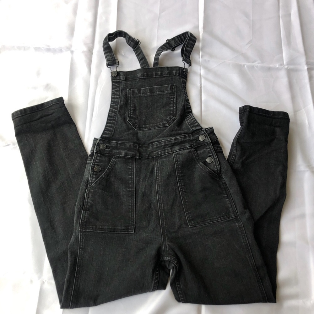 Black Crossback Overalls